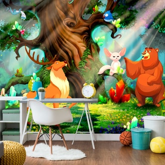 Photo wallpaper bear and his friends