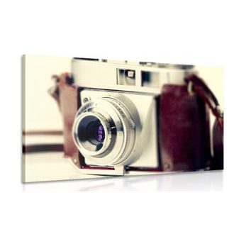 CANVAS PRINT STYLISH RETRO CAMERA - VINTAGE AND RETRO PICTURES - PICTURES