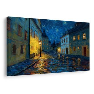 OBRAZ KOUZELNÁ NOČNÍ ULICE - OBRAZY MĚSTA - OBRAZY