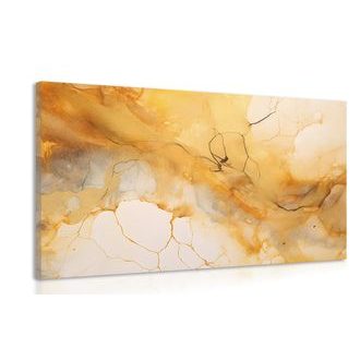 CANVAS PRINT OF YELLOW MARBLE - MARBLE PICTURES - PICTURES