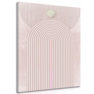 WANDBILD MODERNER ROSA REGENBOGEN MID-CENTURY - ABSTRAKTE BILDER - BILDER