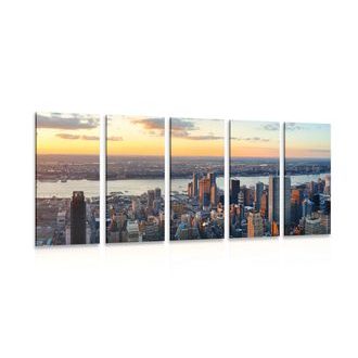 5-TEILIGES WANDBILD STADT NEW YORK - BILDER VON STÄDTEN - BILDER