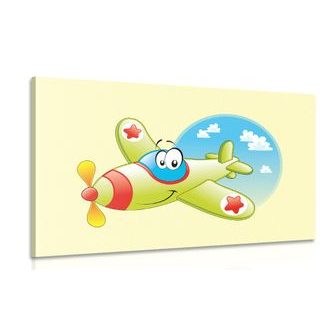 CANVAS PRINT FEARLESS AIRPLANE - CHILDRENS PICTURES - PICTURES