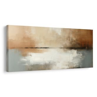 WANDBILD NEBLIGER HORIZONT ÜBER WASSER - WANDBILDER ABSTRAKTE FORMEN - BILDER