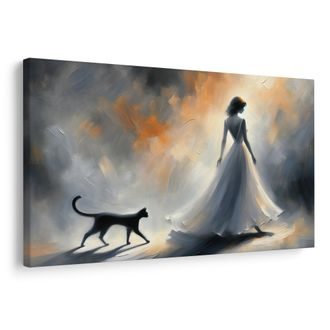 WANDBILD DAME IM NEBLIGEN LICHT - WANDBILDER FRAUEN - BILDER