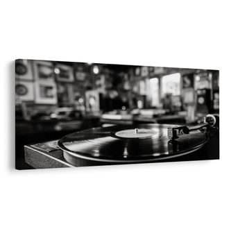 WANDBILD NOSTALGISCHE MUSIKATMOSPHÄRE - VINTAGE- UND RETRO-BILDER - BILDER