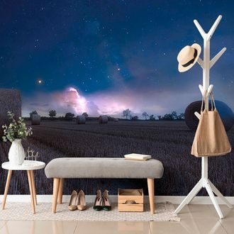 WALL MURAL HAY IN THE MOONLIGHT - WALLPAPERS NATURE - WALLPAPERS