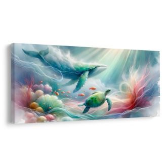 TABLEAU SUR TOILE – MONDE SOUS-MARIN DES ANIMAUX - IMAGES DU MONDE SOUS-MARIN - TABLEAUX