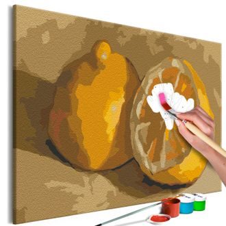 Kép festése számok szerint felvágott citrom