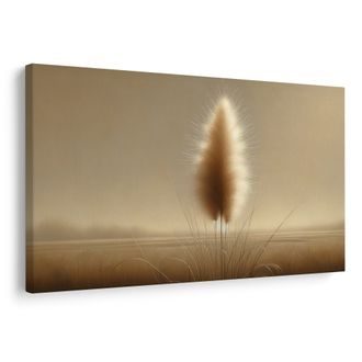 WANDBILD ZARTES PAMPASGRAS - BILDER VON GRASHALMEN - BILDER