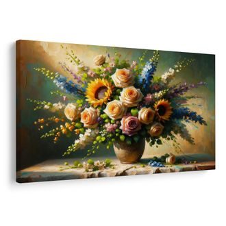 OBRAZ ROMANTYCZNY BUKIET KWIATÓW - OBRAZY - 🔥 TOTALNA WYPRZEDAŻ