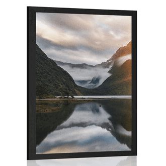 Plakat Milford Sound pri izlasku sunca