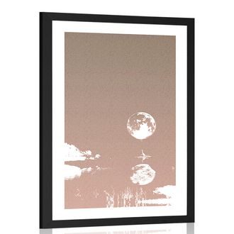 AFFICHE AVEC MONTURE REFLET DE LA LUNE - DE NOTRE ATELIER - AFFICHES