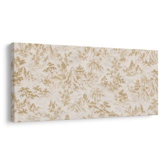 TABLEAU SUR TOILE – PAYSAGE DÉCORATIF AUX PAGODES - TABLEAUX FENG SHUI - TABLEAUX