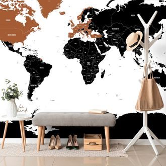 TAPETA MODERNÍ MAPA S KONTRASTEM - TAPETY MAPY - TAPETY