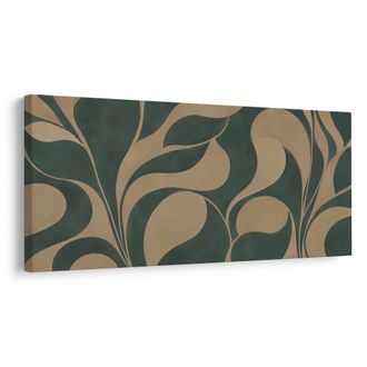TABLEAU SUR TOILE – FORMES ORGANIQUES DE FEUILLES - IMAGES FORMES ABSTRAITES - TABLEAUX