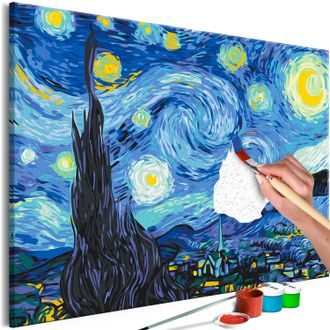 Dipinto con i numeri riproduzione di Notte Stellata di Vincent Van Gogh
