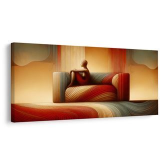 WANDBILD ABSTRAKTE HARMONIE DER LINIEN - ABSTRAKTE BILDER - BILDER