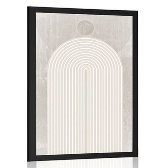 POSTER MODERNER BEIGER REGENBOGEN MID-CENTURY - MOTIVE AUS UNSERER WERKSTATT - POSTER