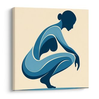 OBRAZ MEDITUJÍCÍ SILUETA ŽENY - OBRAZY ŽENY - OBRAZY