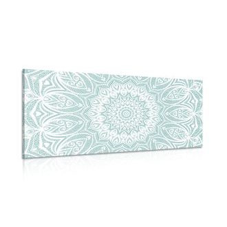 OBRAZ MANDALA HARMONIE NA MODRÉM POZADÍ - OBRAZY FENG SHUI - OBRAZY