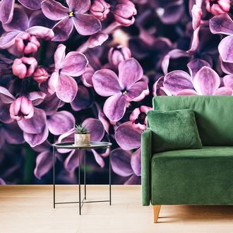 WALL MURAL PURPLE LILAC FLOWERS - WALLPAPERS FLOWERS - WALLPAPERS