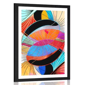 POSTER WITH MOUNT COLORFUL ABSTRACTION - ABSTRACT AND PATTERNED - POSTERS