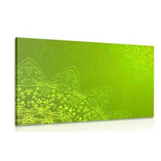 OBRAZ MODERNÍ PRVKY MANDALY V ODSTÍNECH ZELENÉ - OBRAZY FENG SHUI - OBRAZY