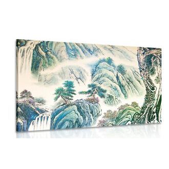 OBRAZ ČÍNSKÁ KRAJINOMALBA - OBRAZY PŘÍRODY A KRAJINY - OBRAZY