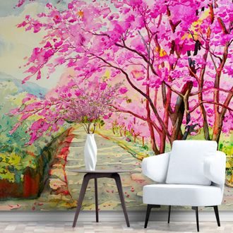 SELF ADHESIVE WALLPAPER HIMALAYAN CHERRIES - SELF-ADHESIVE WALLPAPERS - WALLPAPERS