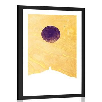 Plakat s paspartuom jedinstveni sjaj mjeseca