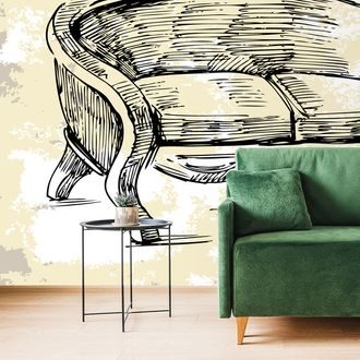 WALLPAPER LUXURY VINTAGE ARMCHAIR - WALLPAPERS VINTAGE AND RETRO - WALLPAPERS