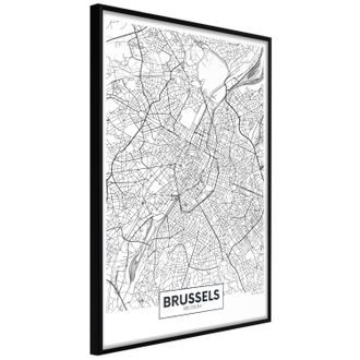 Plakat - City map: Brussels
