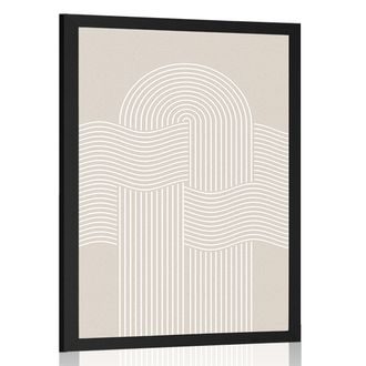 PLAKÁT TRENDOVÁ PÍSKOVÁ DUHA MID-CENTURY - MOTIVY Z NAŠÍ DÍLNY - PLAKÁTY