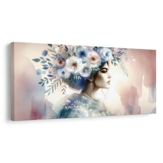 OBRAZ ŽENA S KVĚTINOVOU KORUNOU - OBRAZY ŽENY - OBRAZY