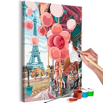 Obraz malování podle čísel kolotoč v Paříži