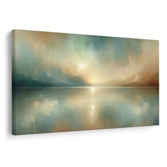 SLIKA MIRNO JEZERO PRI ZALASKU SUNCA - SLIKE JEZERA - SLIKE
