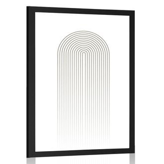 PLAKÁT MINIMALISTICKÁ DUHA MID-CENTURY - MOTIVY Z NAŠÍ DÍLNY - PLAKÁTY