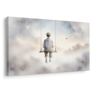 OBRAZ CHLAPEC NA HOUPAČCE - OBRAZY LIDÍ - OBRAZY