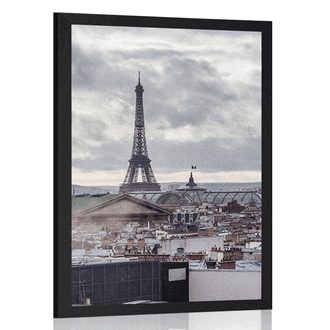 AFFICHE VUE DE PARIS DEPUIS UNE SIMPLE RUE - VILLES - AFFICHES