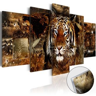 Picture on acrylic glass golden jungle