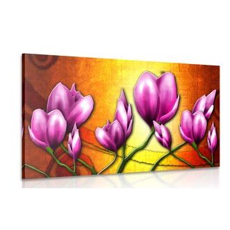 ΕΙΚΌΝΑ ΡΟΖ ΛΟΥΛΟΥΔΙΏΝ ΣΕ ΣΤΥΛ ΈΘΝΟ - ΑΦΗΡΗΜΈΝΟΙ ΠΊΝΑΚΕΣ ΖΩΓΡΑΦΙΚΉΣ - ΠΊΝΑΚΕΣ