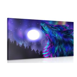 Slika volk v soju lune
