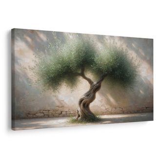 OBRAZ OLIVOVNÍK NA KAMENNÉM DVOŘE - OBRAZY STROMY A LISTY - OBRAZY