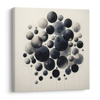 WANDBILD ABSTRAKTE KREISE IM RAUM - BILDER BÄUME DES LEBENS - BILDER