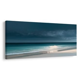 OBRAZ TEMNÉ NEBE NAD PLÁŽÍ - PICTURES OF SEA AND BEACH - PICTURES