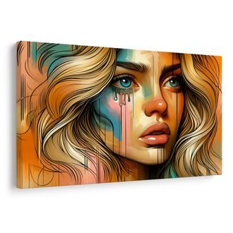 WANDBILD MODERNES FRAUENPORTRÄT - WANDBILDER FRAUEN - BILDER