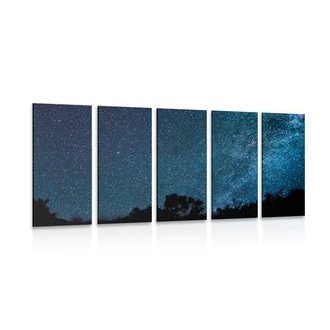 5-DÍLNÝ OBRAZ MLÉČNÁ DRÁHA MEZI HVĚZDAMI - OBRAZY VESMÍRU A HVĚZD - OBRAZY