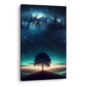 OBRAZ SAMOTNÝ STROM ŽIVOTA V NOCI - OBRAZY STROMY ŽIVOTA - OBRAZY