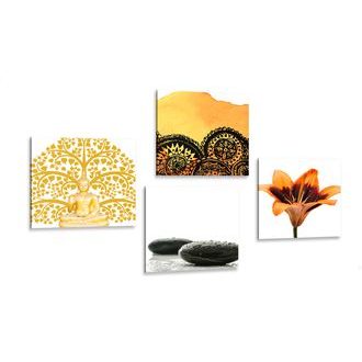 SET OBRAZŮ FENG SHUI KOMBINACE - SESTAVY OBRAZŮ - OBRAZY